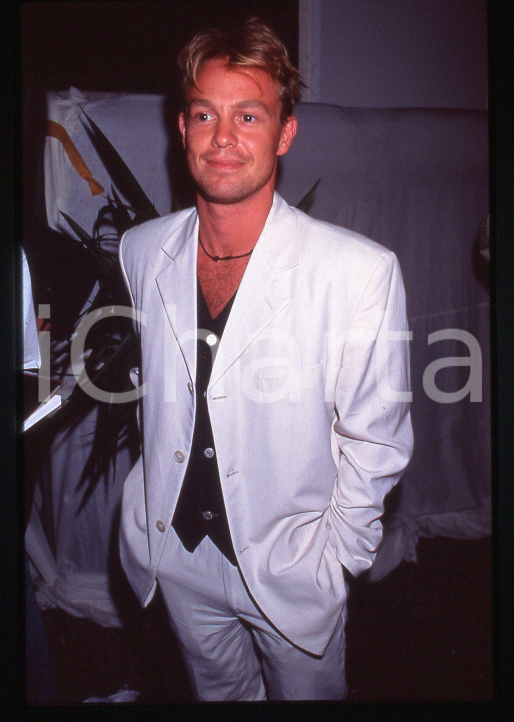 35mm vintage slide* 1990ca MUSICA - Jason DONOVAN ritratto del cantante (6)