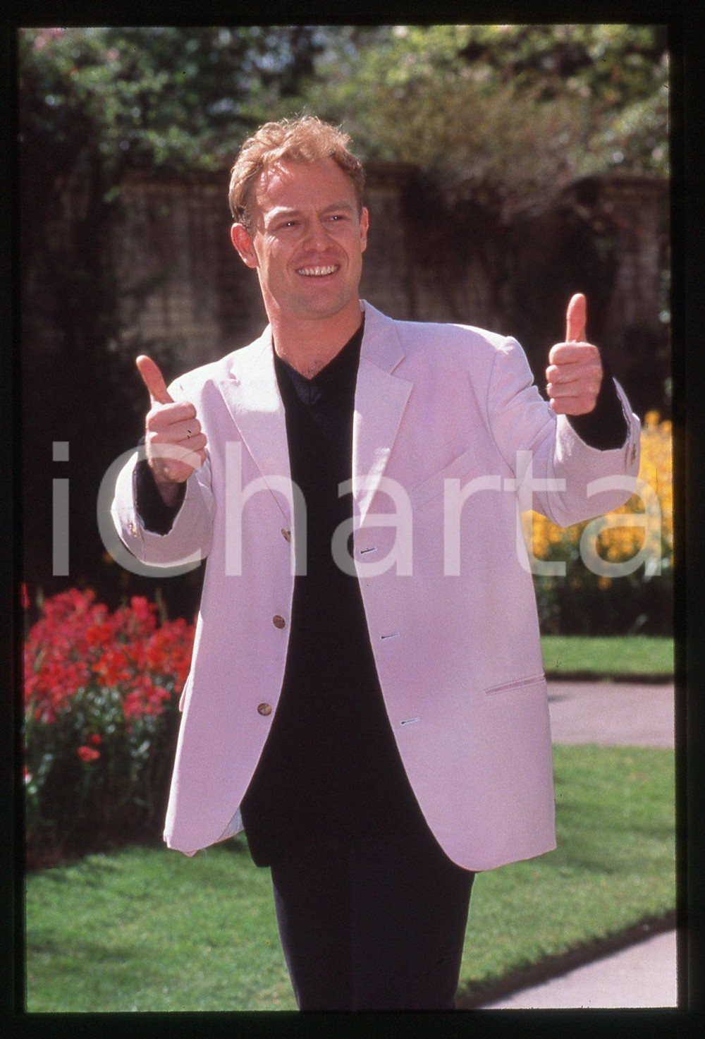 35mm vintage slide* 1990ca MUSICA - Jason DONOVAN ritratto del cantante (8)