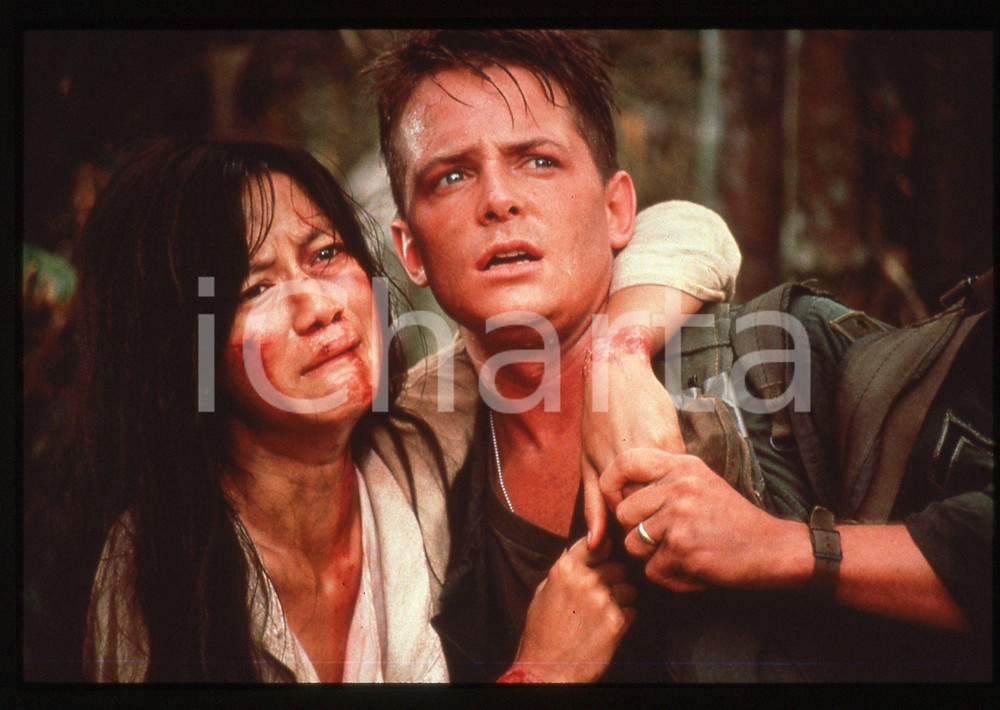 35mm vintage slide* 1989 Film CASUALTIES OF WAR - Michael J. FOX e Thuy THU LE