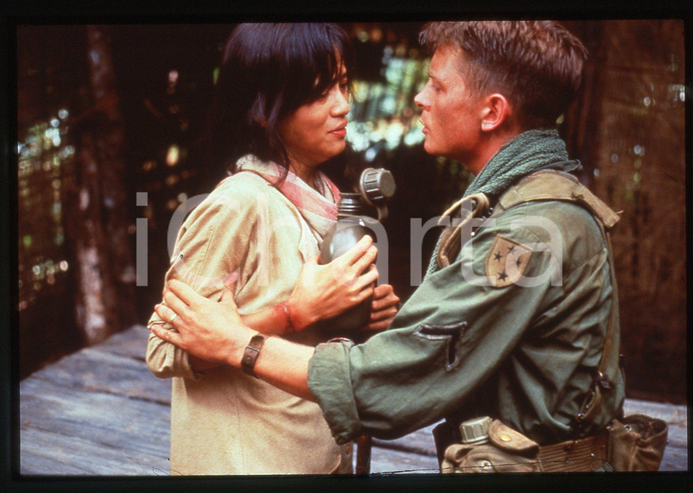 35mm vintage slide* 1989 Film CASUALTIES OF WAR - Michael J. FOX e Thuy THU LE *