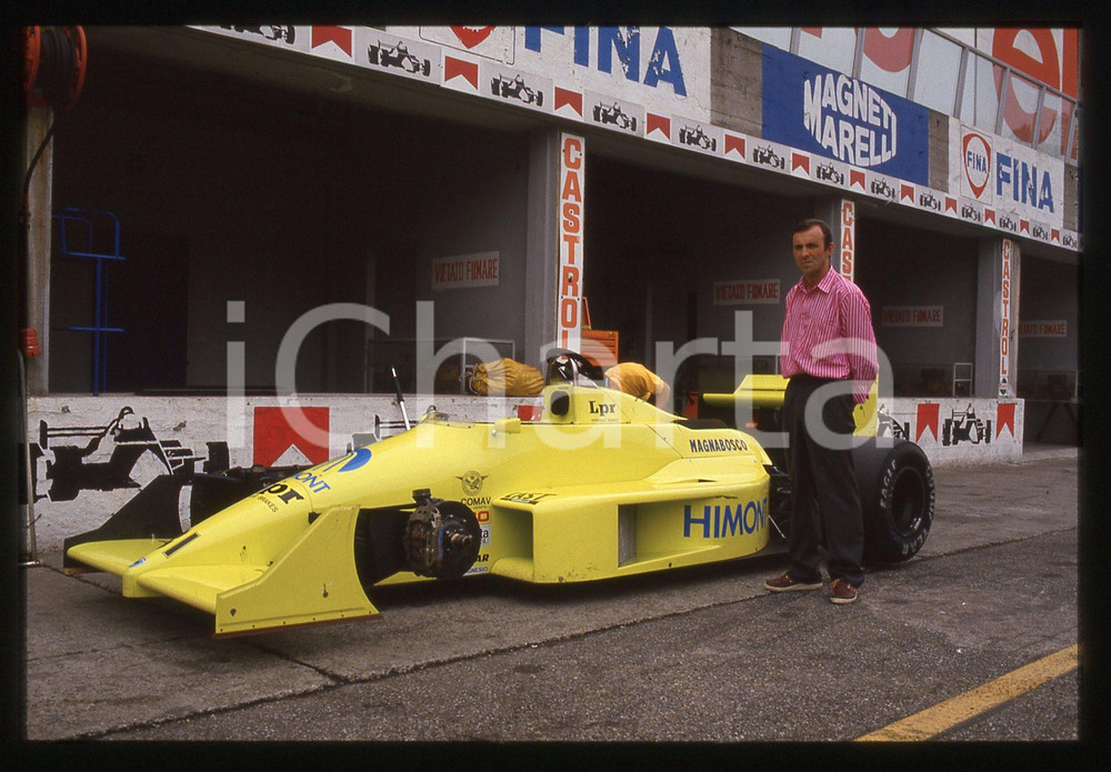 35mm vintage slide* 1985ca MONZA F1 - Enzo COLONI con la vettura da corsa (4)