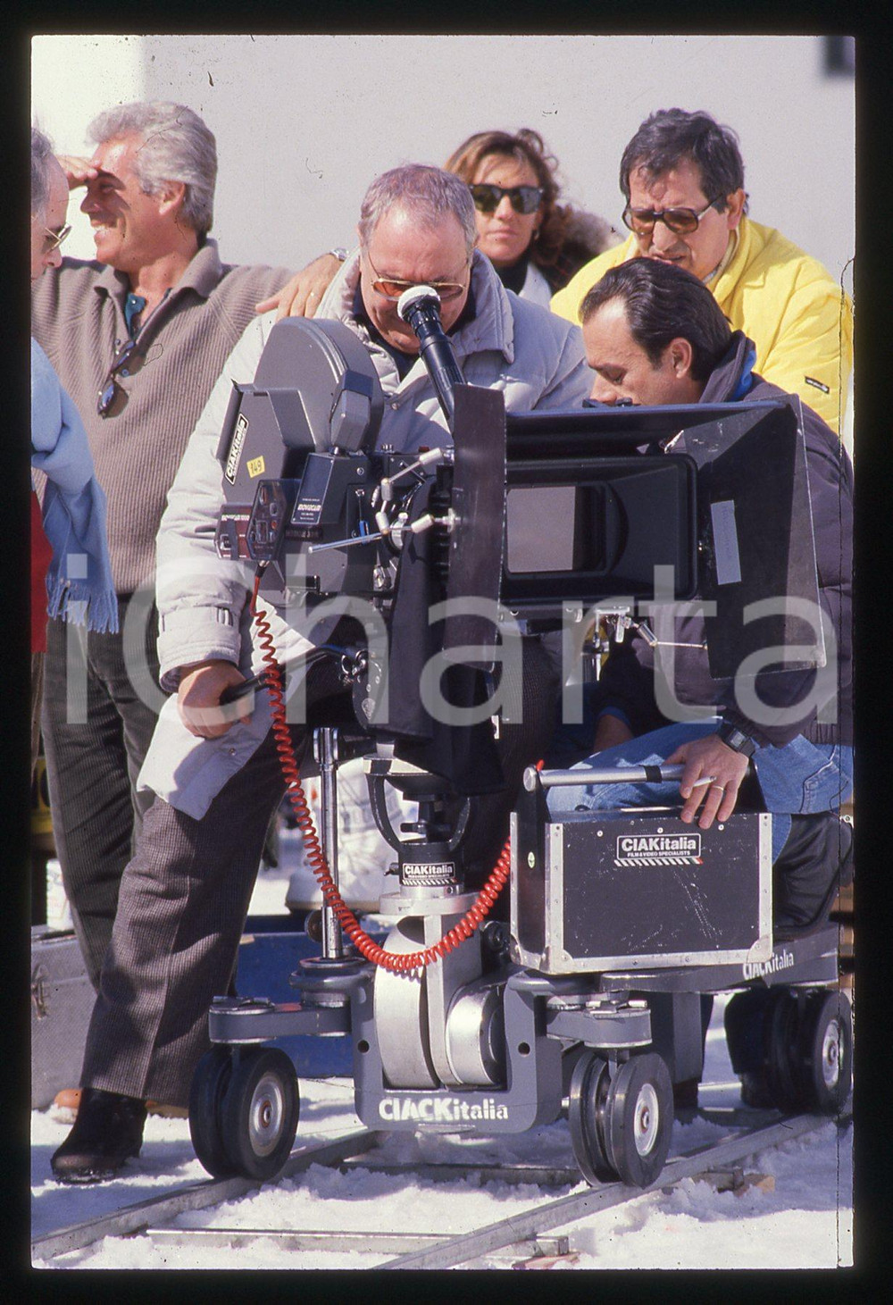 35mm vintage slide* 1990ca CINEMA Sergio CORBUCCI ritratto del regista sul set