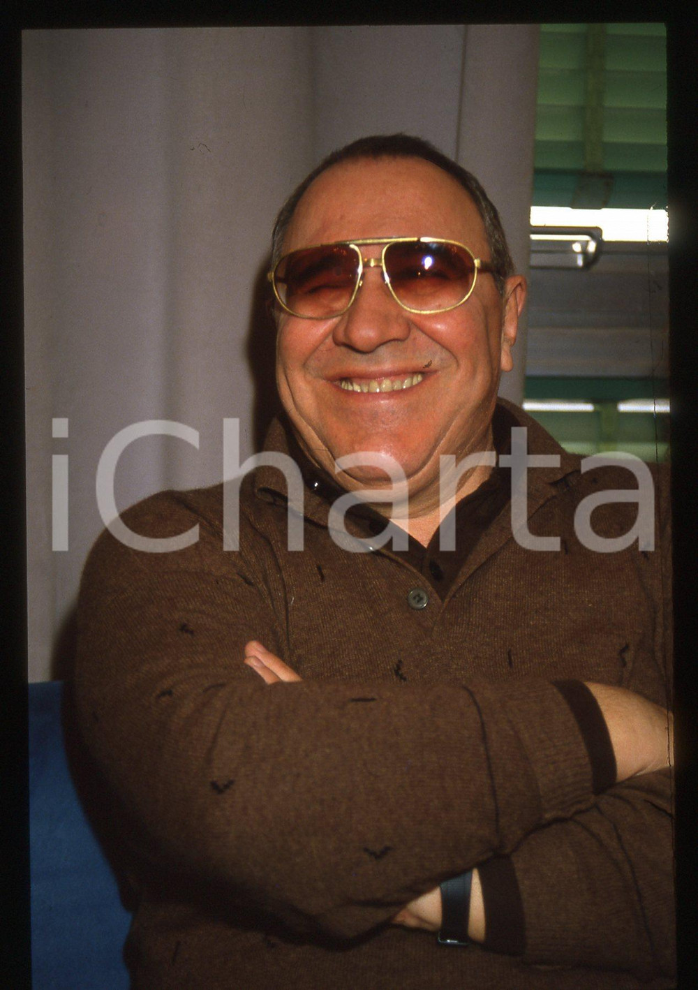 35mm vintage slide* 1988 MILANO - Sergio CORBUCCI ritratto del regista (2)