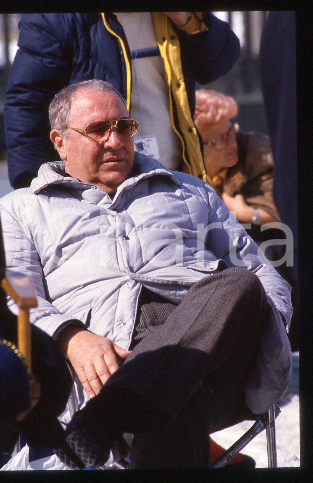 35mm vintage slide* 1990ca CINEMA Sergio CORBUCCI ritratto del regista sul set *