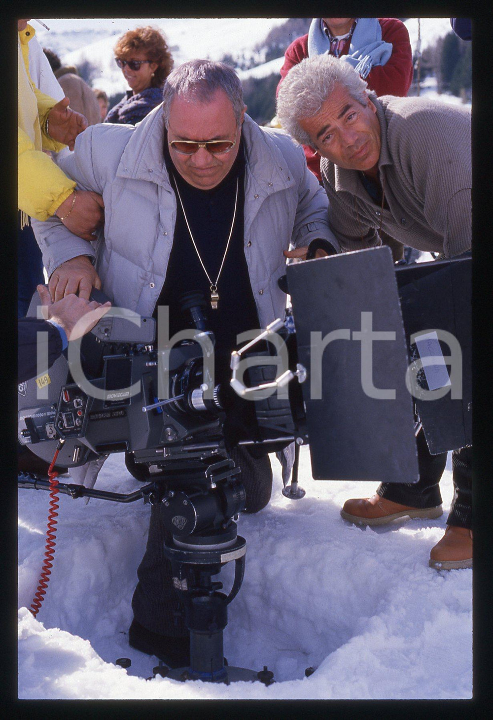 35mm vintage slide*1990ca CINEMA Sergio CORBUCCI ritratto del regista sul set *