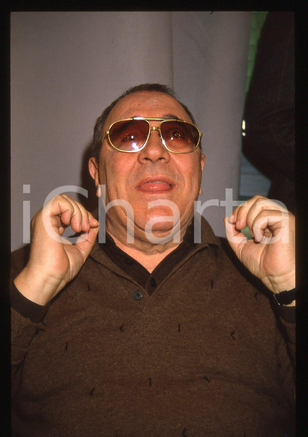 35mm vintage slide* 1988 MILANO - Sergio CORBUCCI ritratto del regista (5)