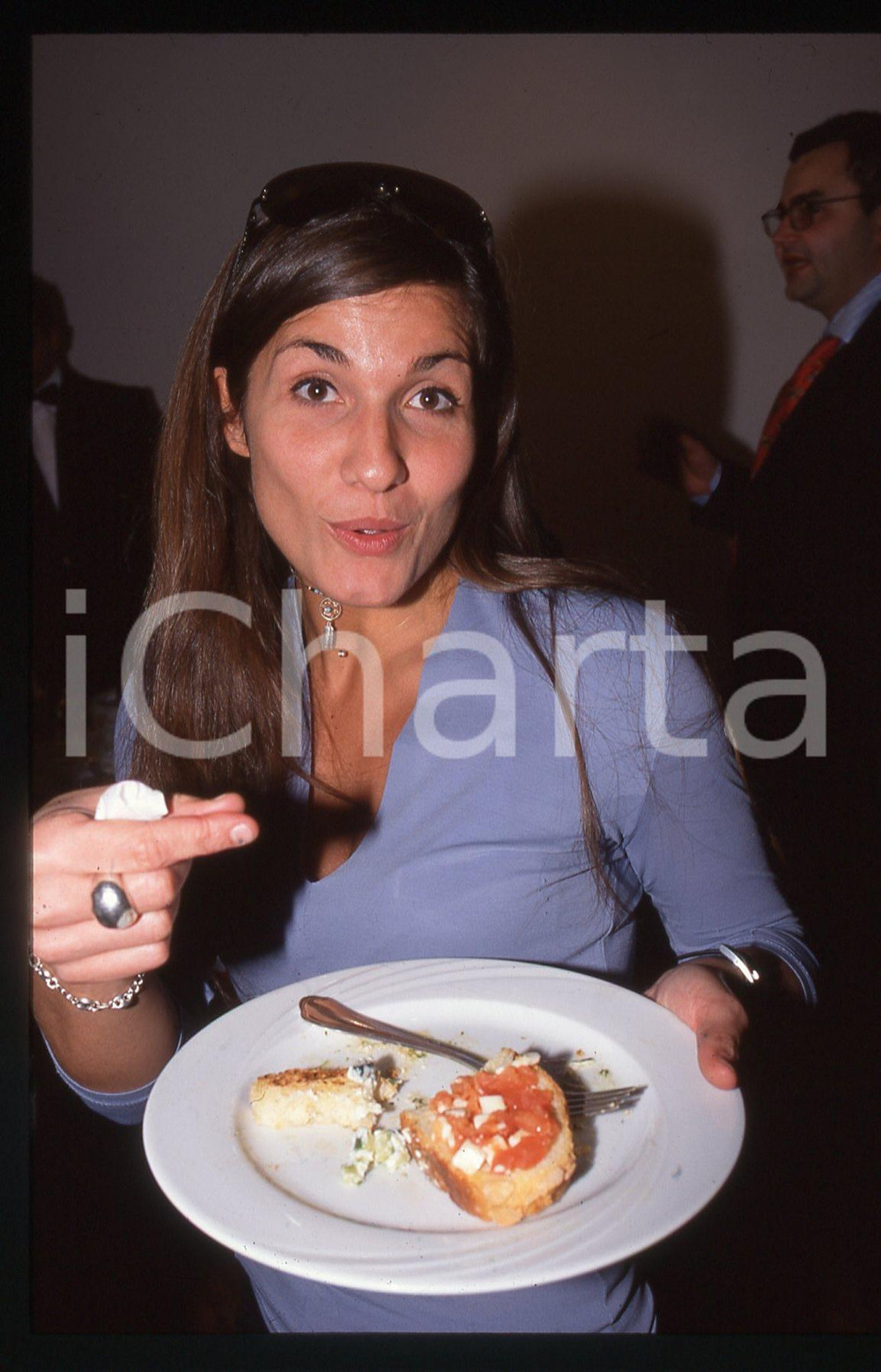 35mm vintage slide* 1995ca Simona BENCINI ritratto cantante DIROTTA SU CUBA