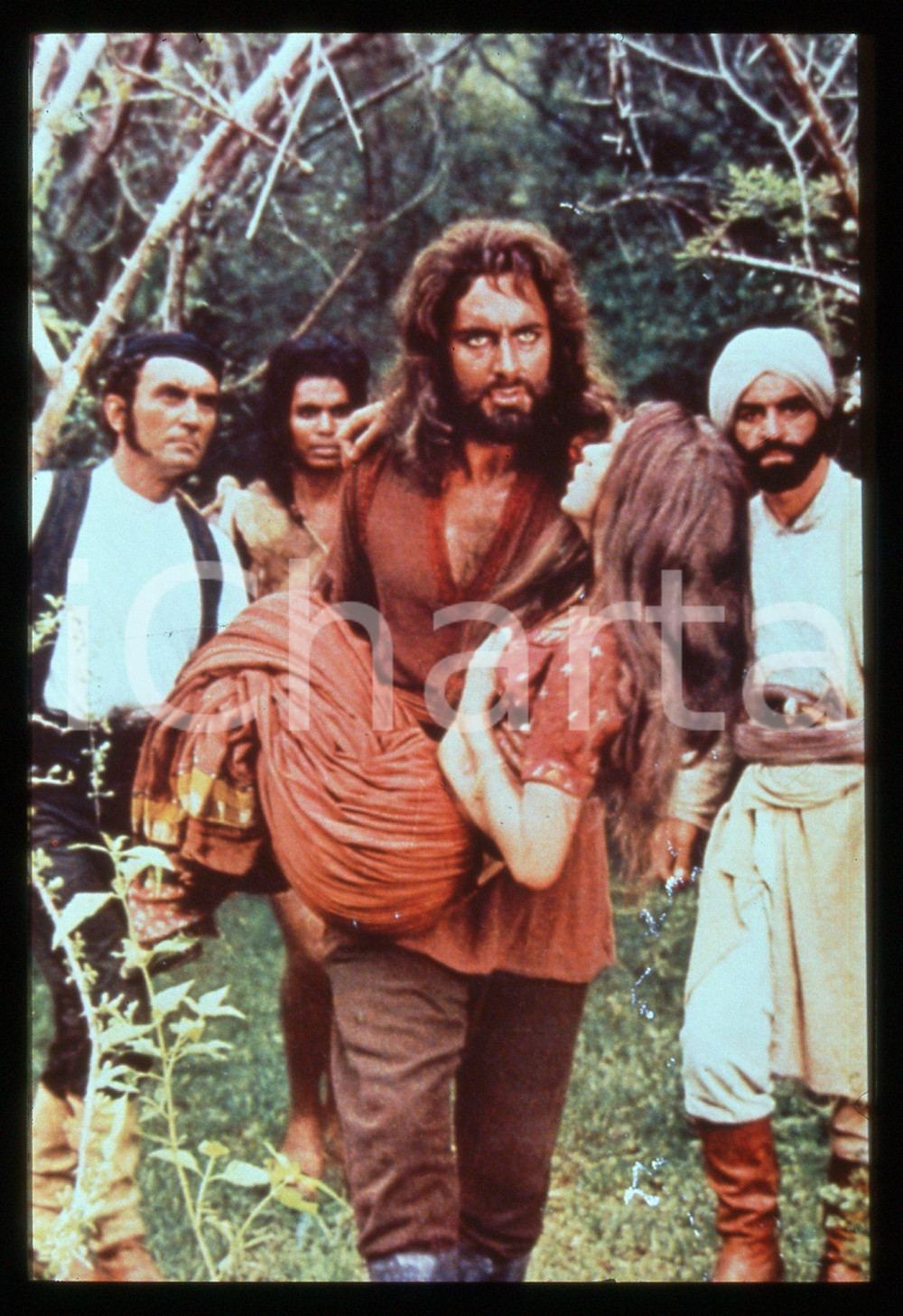 Fotografia d epoca originale 35mm vintage slide 1996 Film IL RITORNO DI SANDOKAN  Kabir BEDI in una scena 1