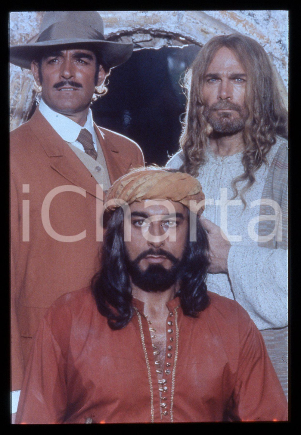 Fotografia d epoca originale 35mm vintage slide 1996 IL RITORNO DI SANDOKAN  Kabir BEDI e Fabio TESTI 1