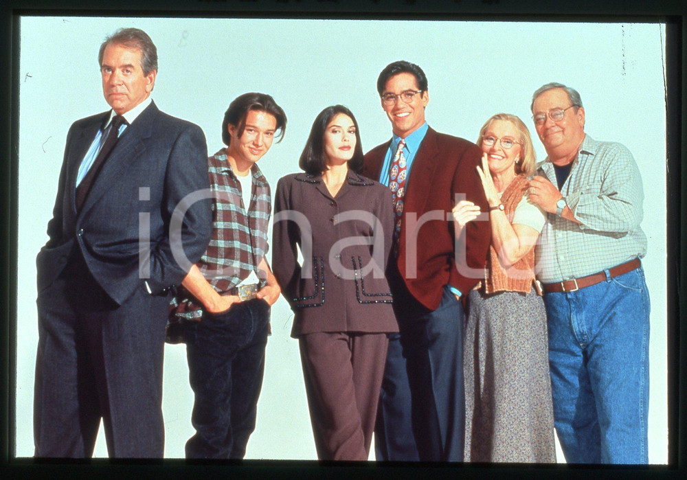 Fotografia d epoca originale 35mm vintage slide1995 LOIS & CLARK: THE NEW ADVENTURES OF SUPERMAN  Il cast 1