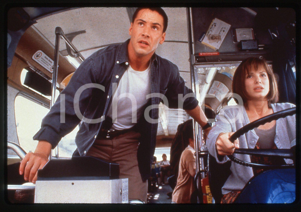 Fotografia d epoca originale 35mm vintage slide 1994 Film SPEED  Keanu REEVES e Sandra BULLOCK 1