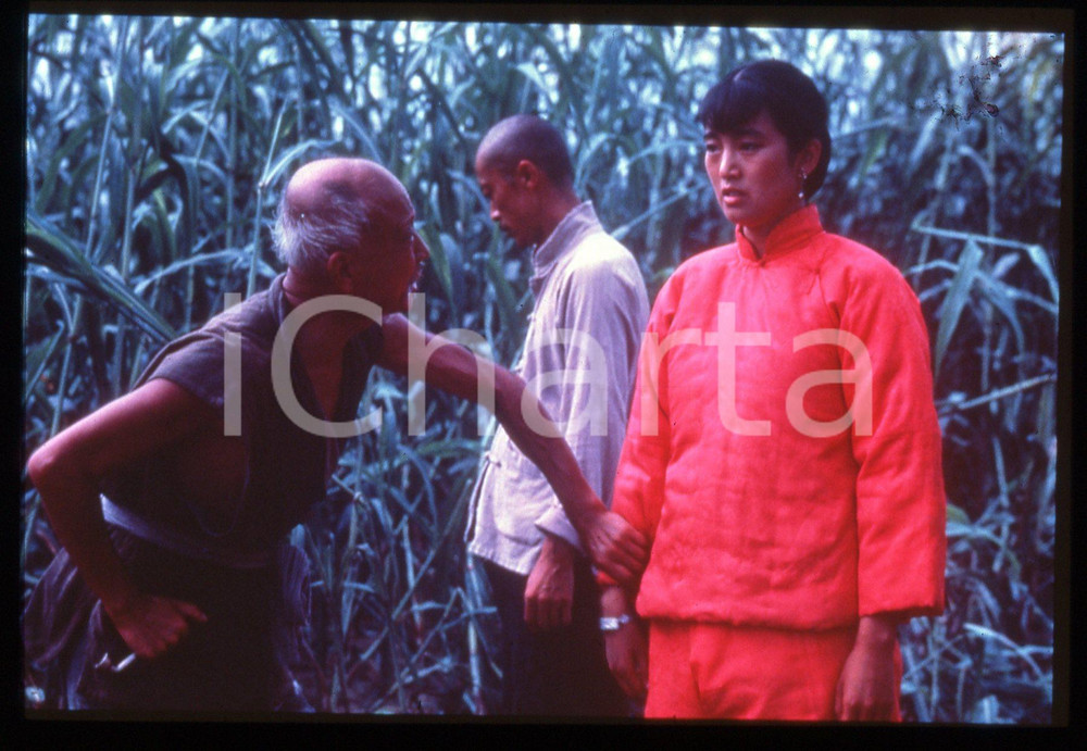 Fotografia d epoca originale 35mm vintage slide 1988 Film SORGO ROSSO  Li GONG in una scena 1