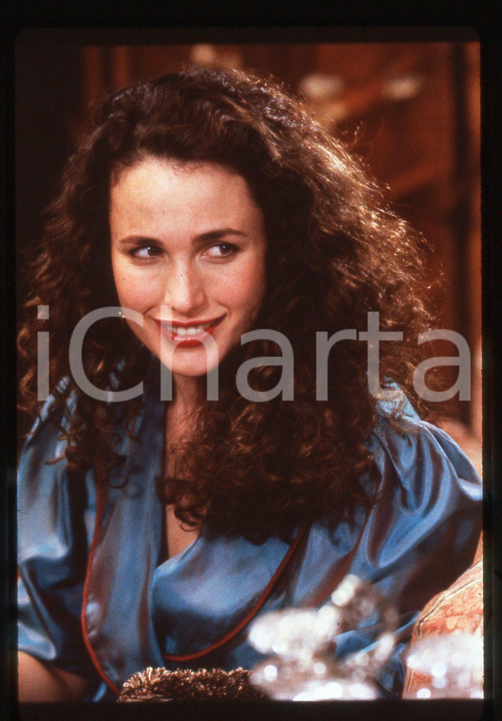 Fotografia d epoca originale 35mm vintage slide 1990 Film GREEN CARD  Andie MACDOWELL in una scena 1