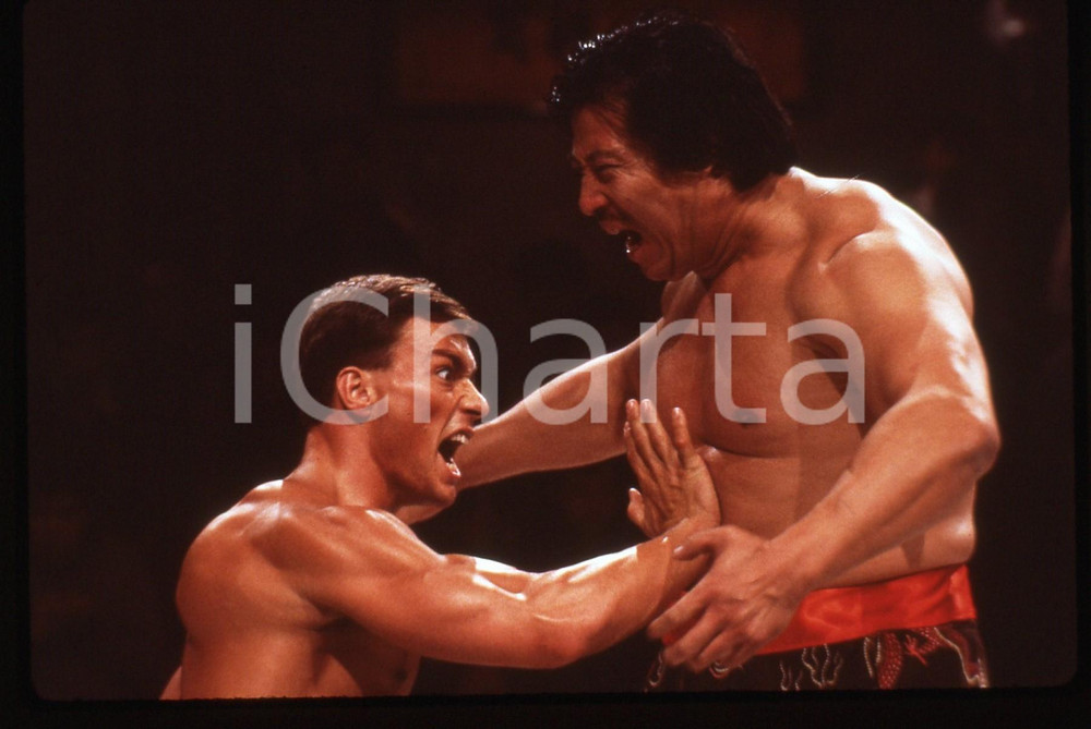35mm vintage slide* 1988 Film BLOODSPORT Jean-Claude VAN DAMME e Bolo YEUNG 