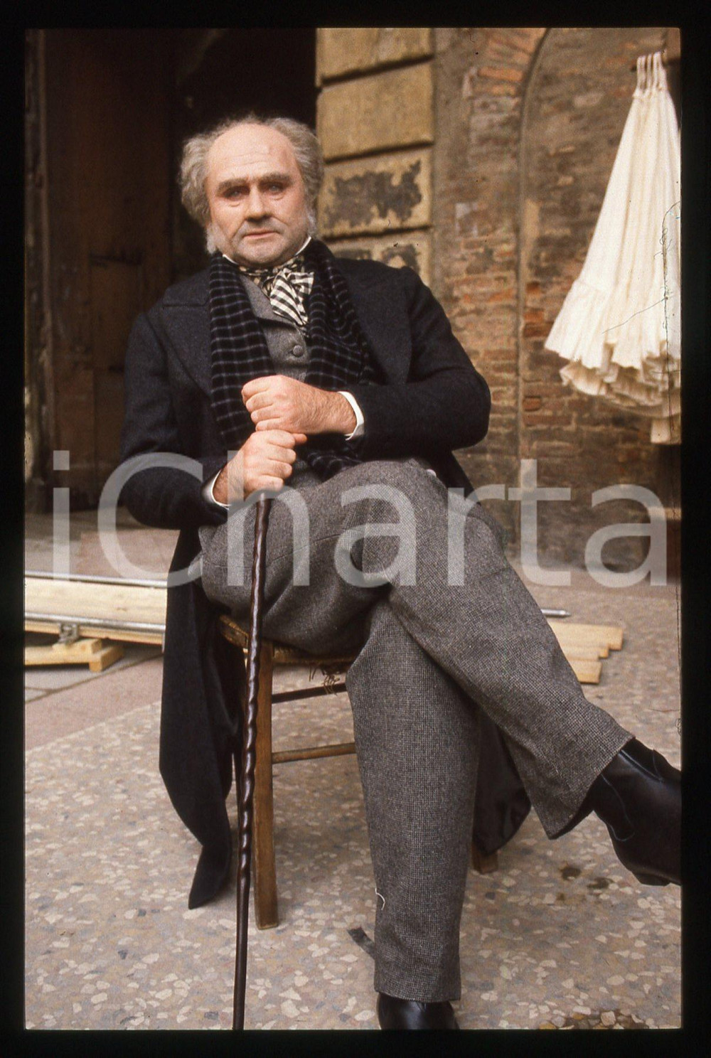 Fotografia d epoca originale 35mm vintage slide 1991 Film ROSSINI! ROSSINI!   Pino TOSCA sul set 1