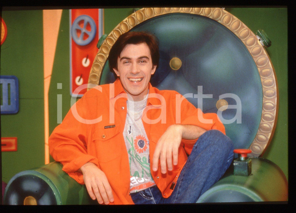 35mm vintage slide* 1997 ZAP ZAP - Riccardo SANTOLIQUIDO conduttore programma TV