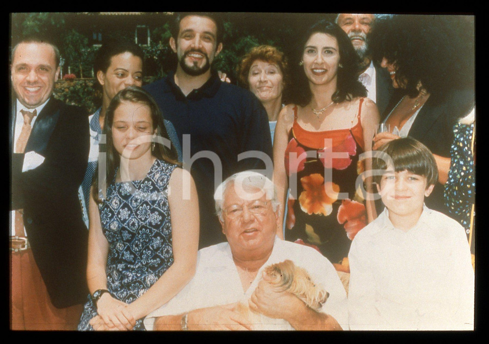Fotografia d epoca originale 35mm vintage slide 1998 UN BUGIARDO IN PARADISO di Enrico OLDOINI Il cast 1