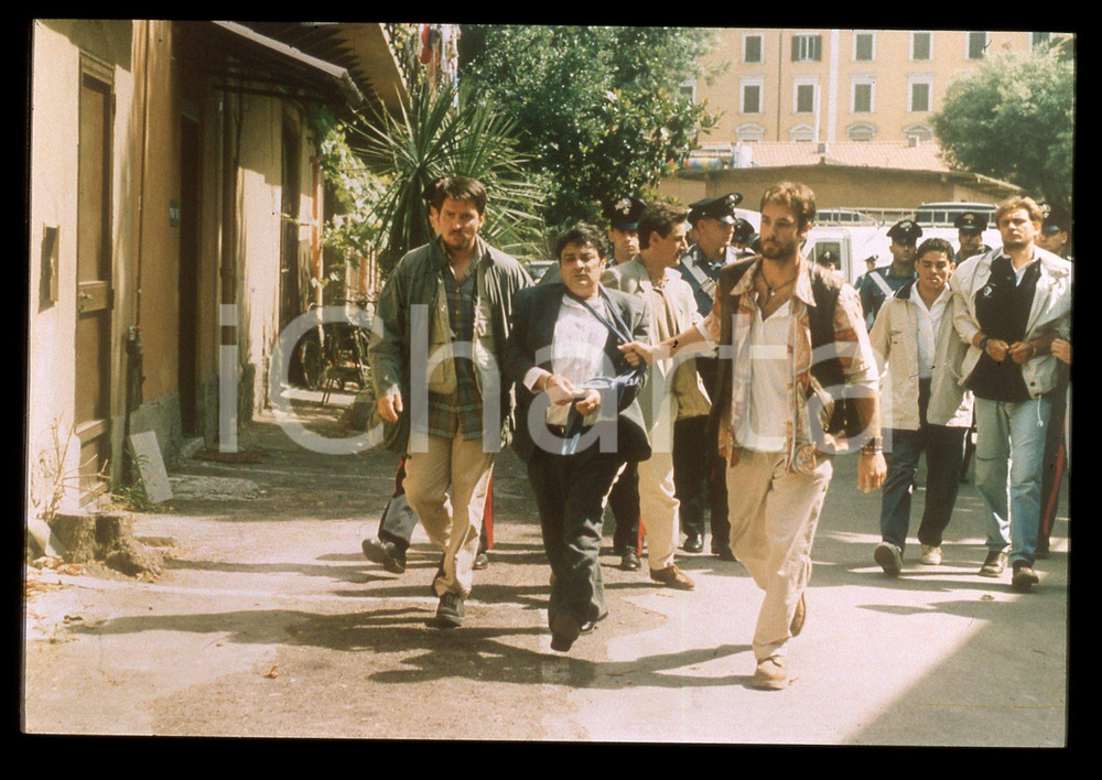 Fotografia d epoca originale 35mm vintage slide1998 Film Tv ULTIMO  Raoul BOVA Ricky MEMPHIS Victor CAVALLO 1