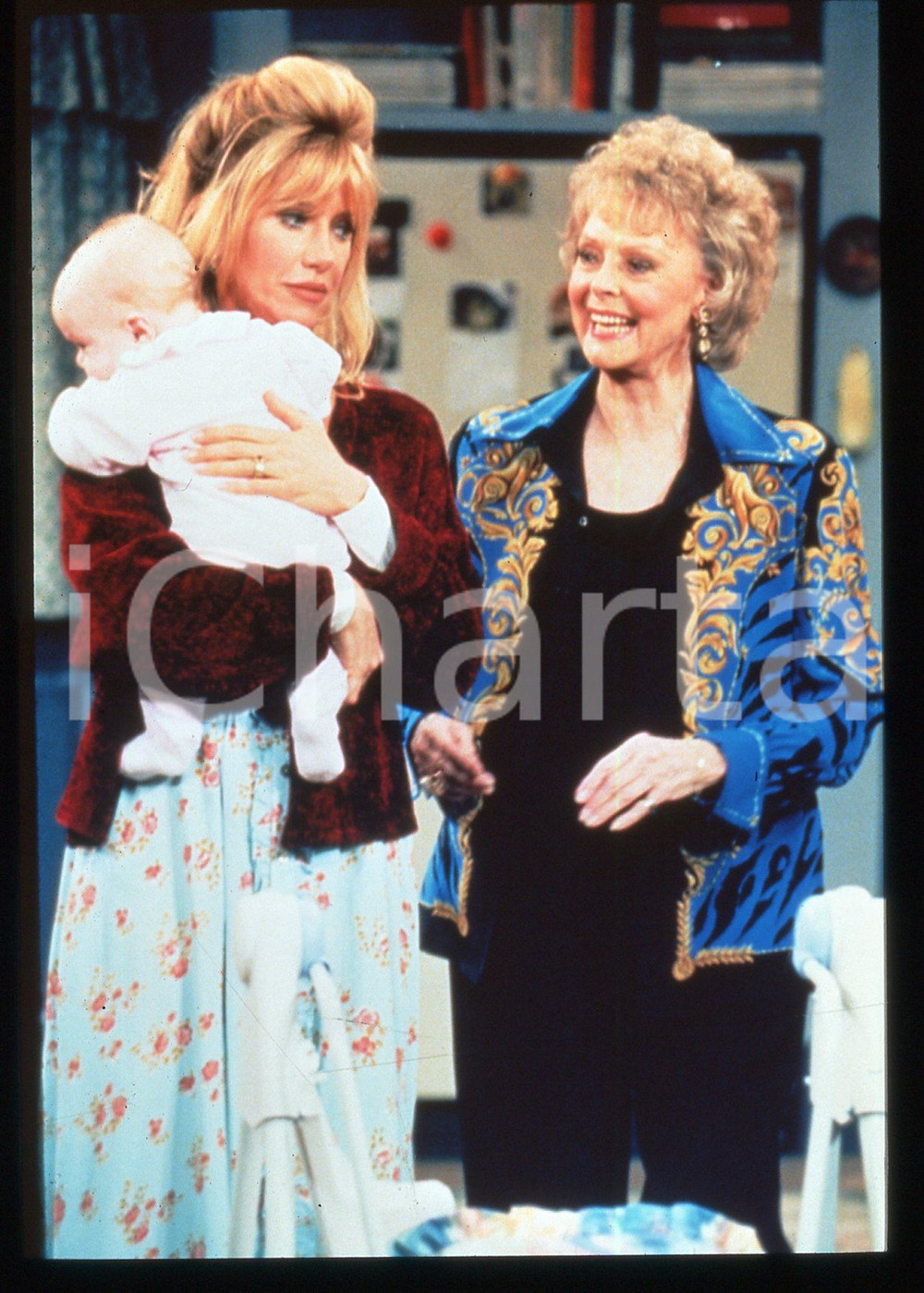 35mm vintage slide* 1991 STEP BY STEP - Suzanne SOMERS in una scena della serie*