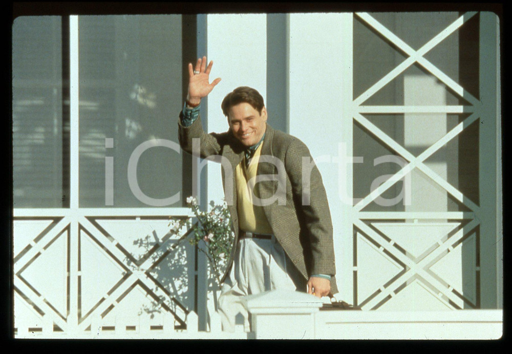 Fotografia d epoca originale 35mm vintage slide 1998 Film THE TRUMAN SHOW  Jim CARREY in una scena 1
