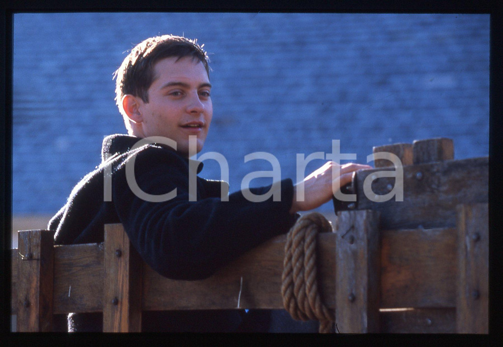 Fotografia d epoca originale 35mm vintage slide 1999 THE CIDER HOUSE RULES  Tobey MAGUIRE in una scena 2 1