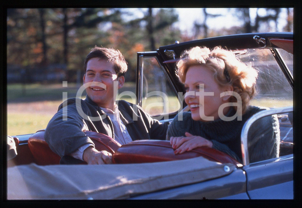 Fotografia d epoca originale 35mm vintage slide 1999 THE CIDER HOUSE RULES  Charlize THERON e Tobey MAGUIRE 1