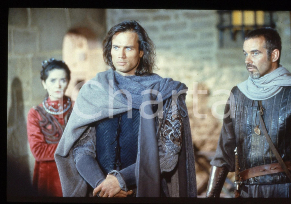 Fotografia d epoca originale 35mm vintage slide 1998 Film Tv TRISTANO E ISOTTA  Ralf BAUER e Pierre COSSO 1