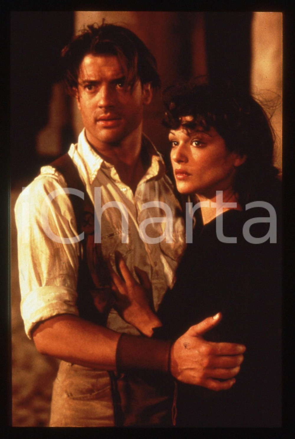 35mm vintage slide* 1999 Film THE MUMMY - Brendan FRASER e Rachel WEISZ (2)