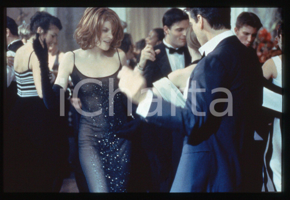 Fotografia d epoca originale 35mm vintage slide1999 Film THE THOMAS CROWN AFFAIR  Pierce BROSNAN Rene RUSSO 1