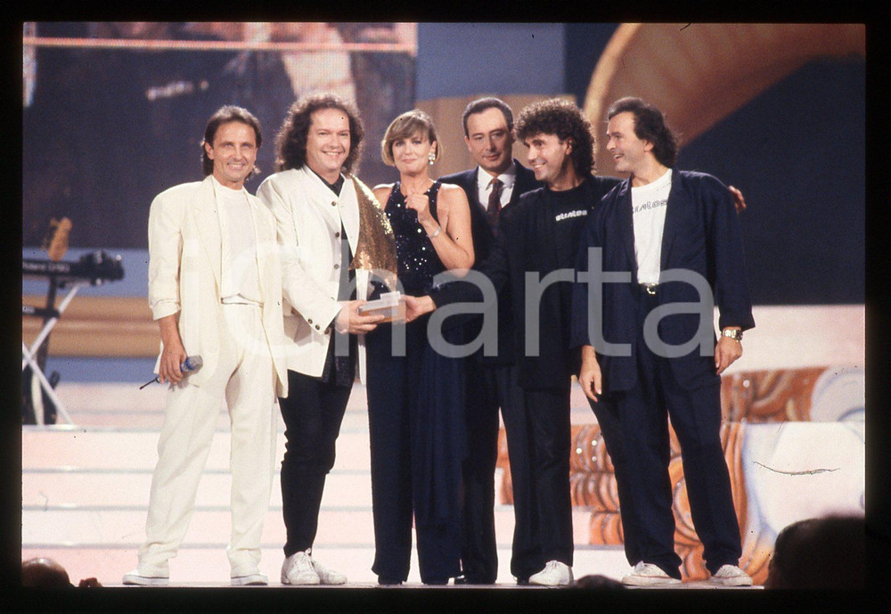 35mm vintage slide* 1989 RIVA DEL GARDA - POOH con Loretta GOGGI 