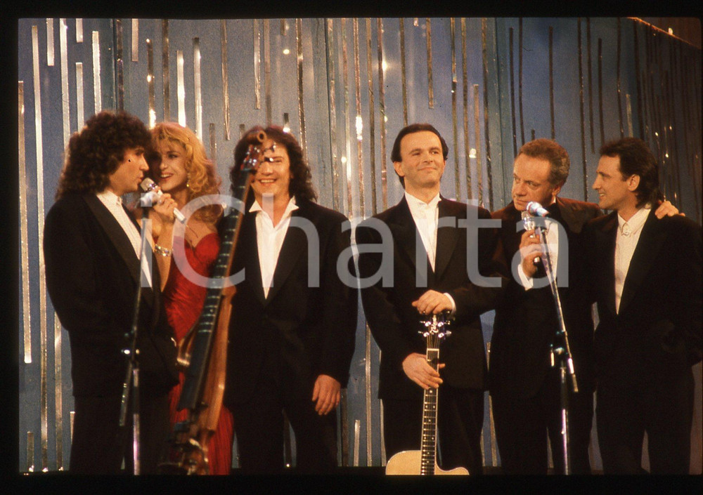 35mm vintage slide* 1990 SANREMO - POOH Gabriella CARLUCCI e Johny DORELLI