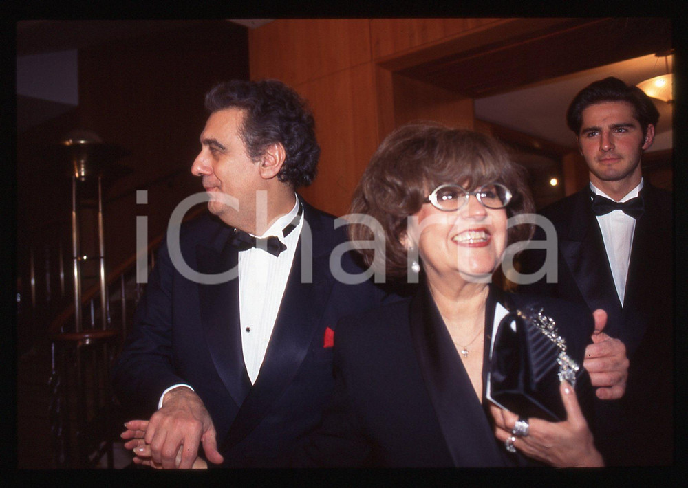 35mm vintage slide* 1985ca MONTECARLO - Plácido DOMINGO con Marta ORNELAS