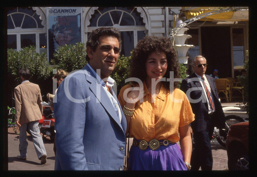 35mm vintage slide* 1986 CANNES - Placido DOMINGO e Petra MALAKOVA