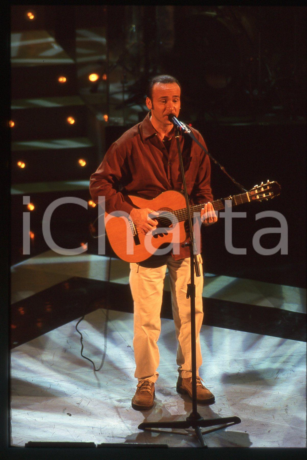Fotografia d epoca originale 35mm vintage slide 1990ca MUSICA  Mario VENUTI ritratto in concerto 2 1