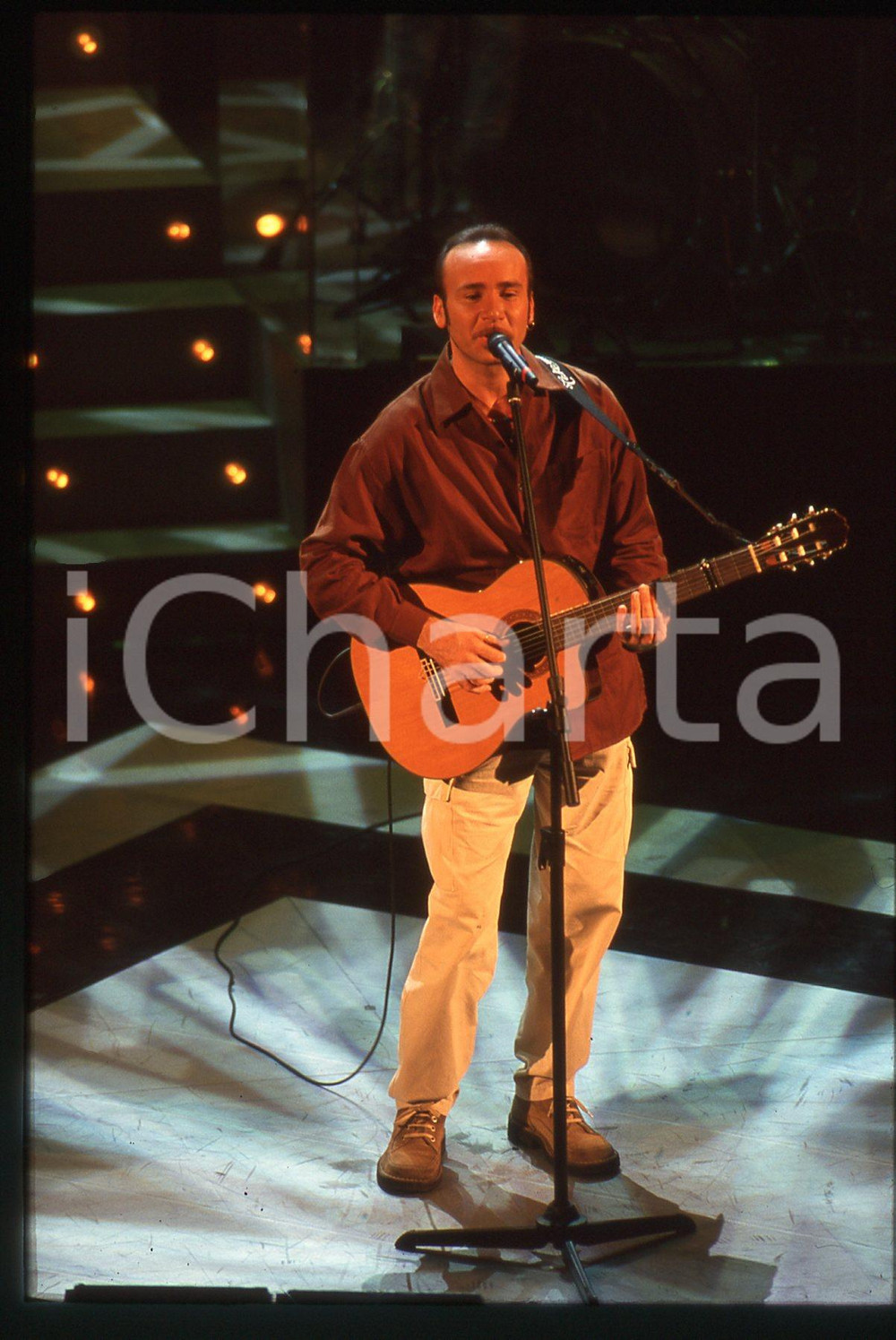 Fotografia d epoca originale 35mm vintage slide 1990ca MUSICA  Mario VENUTI ritratto in concerto 3 1