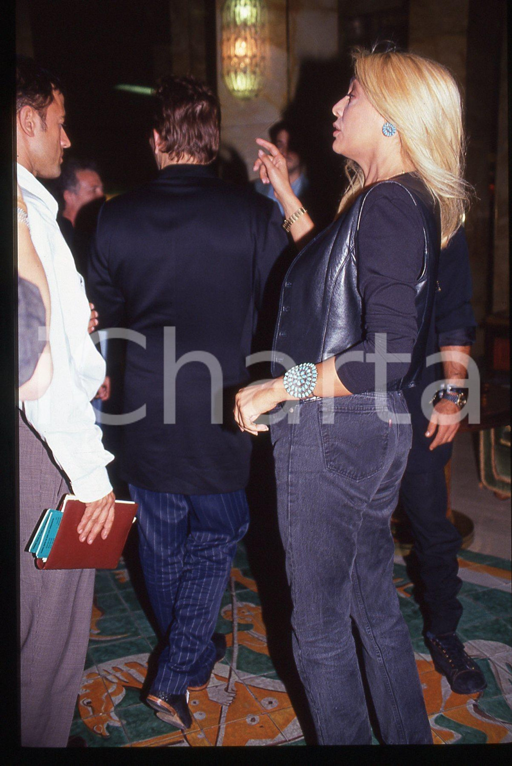 35mm vintage slide* 1994 GUBBIO - Mara VENIER e Mickey ROURKE