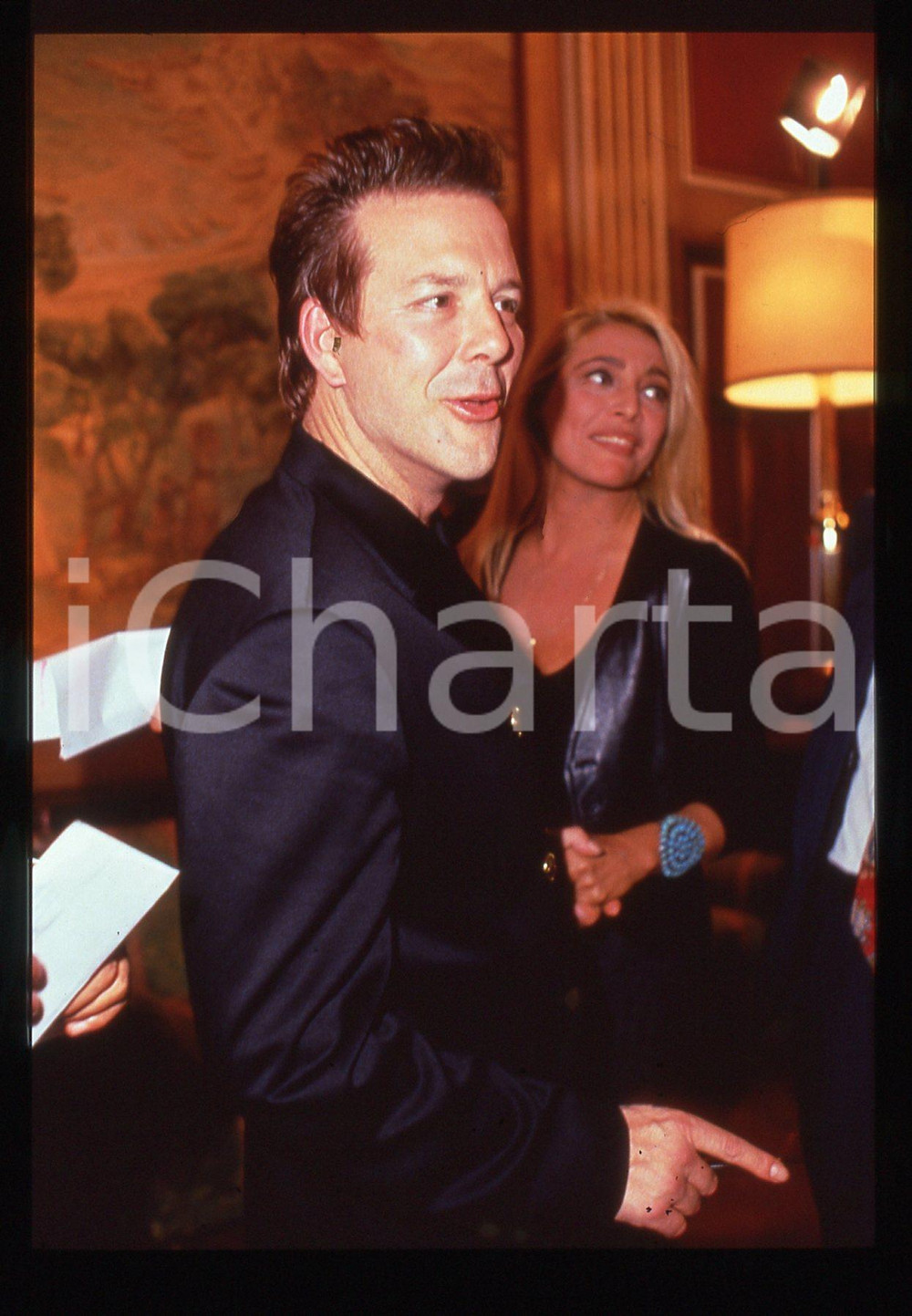 35mm vintage slide* 1994 GUBBIO - Mickey ROURKE e Mara VENIER