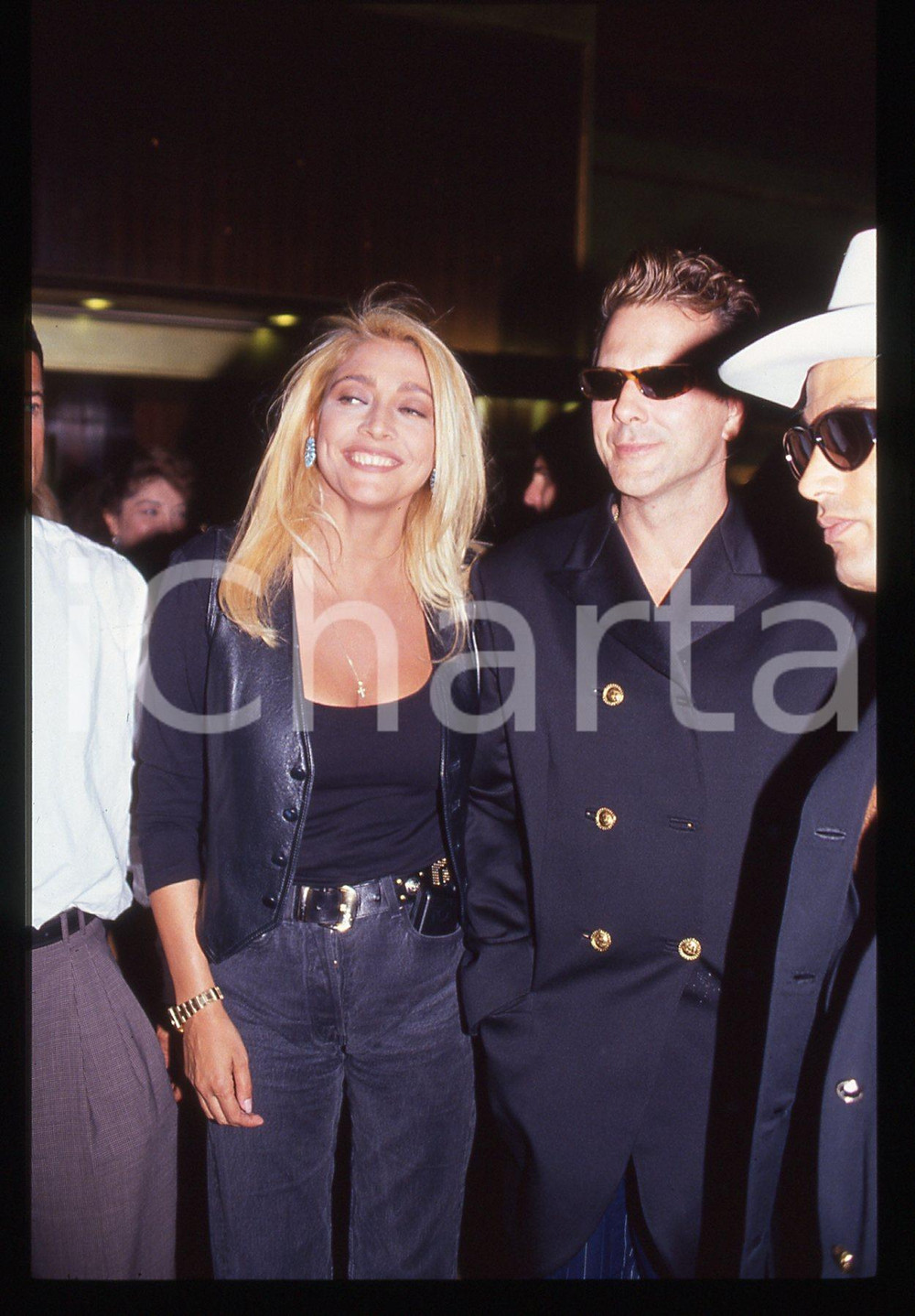 35mm vintage slide* 1994 GUBBIO - Mickey ROURKE e Mara VENIER (3)