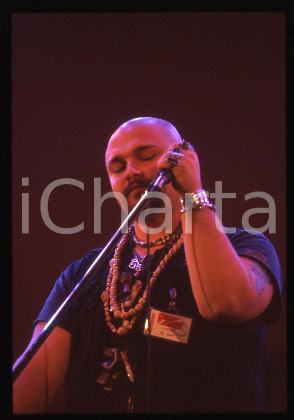 35mm vintage slide*1994 SANREMO Premio TENCO 'O ZULU' Luca PERSICO dei 99 POSSE 