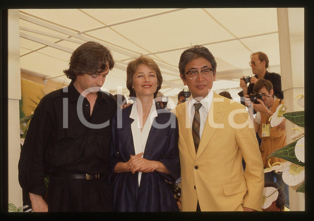 35mm vintage slide* 1986 Festival di CANNES  Anthony HIGGINS e Nagisa OSHIMA (3)