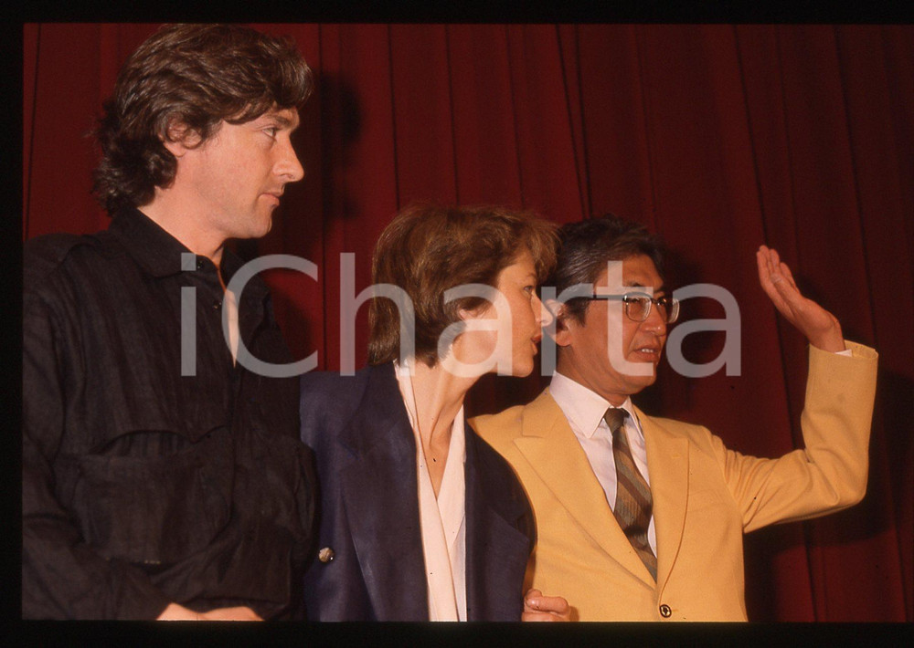 35mm vintage slide* 1986 Festival CANNES Anthony HIGGINS e Nagisa OSHIMA (10)