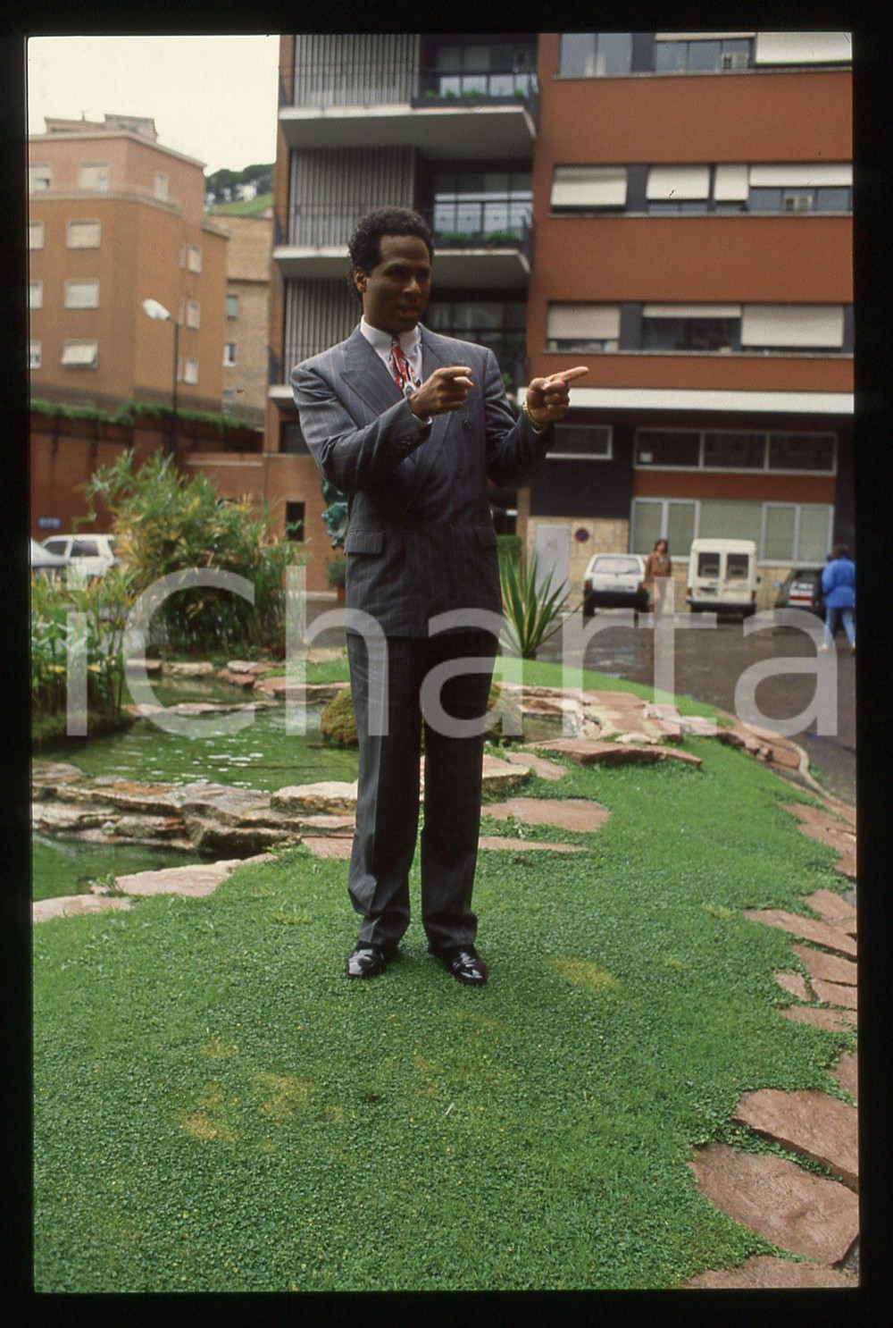 35mm vintage slide* 1991 ROMA (?) - Philip Michael THOMAS ritratto attore (5)