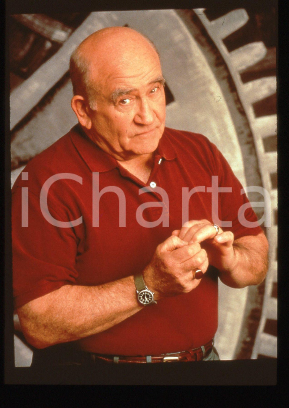 35mm vintage slide* 1994 Serie TV THUNDER ALLEY Edward ASNER ritratto *