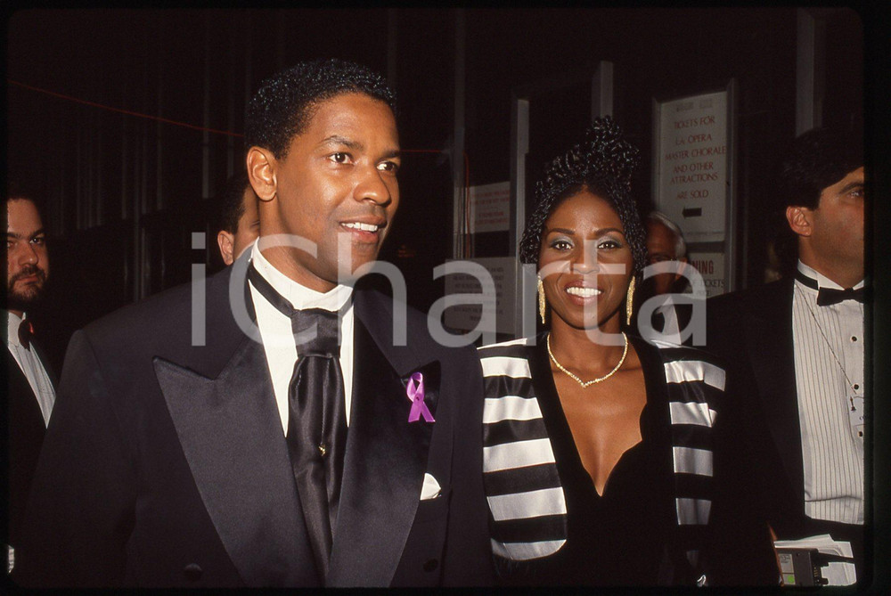 35mm vintage slide* 1993 ACADEMY AWARDS Denzel WASHINGTON e Pauletta PEARSON (3)