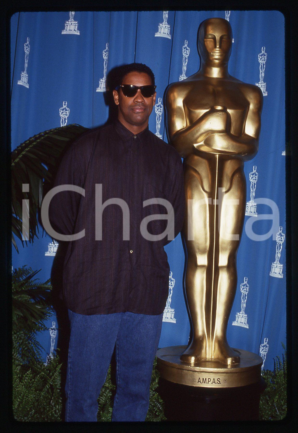 35mm vintage slide* 1993 ACADEMY AWARDS - Denzel WASHINGTON agli OSCAR (2)