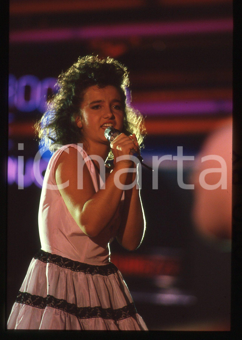 35mm vintage slide* 1990ca CASTROCARO - Federica GIORGETTI sul palcoscenico (15)