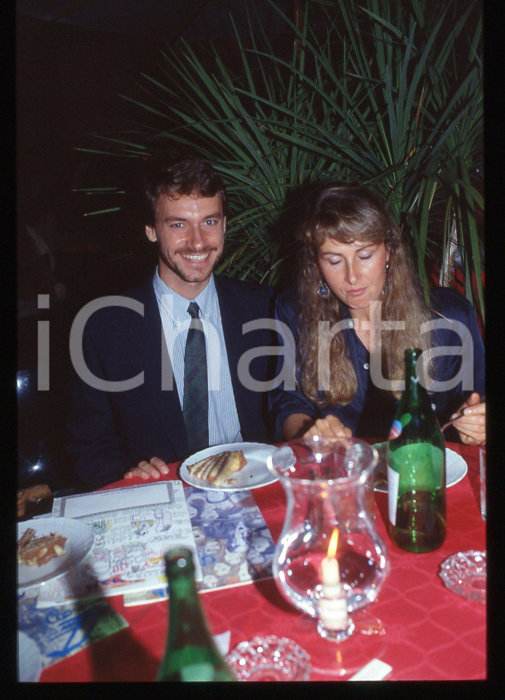 35mm vintage slide* 1990ca Alberto ANGELA ritratto con Monica ANGELA (14)