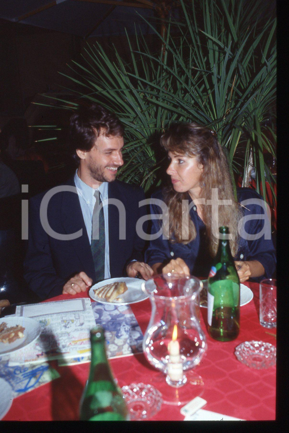 35mm vintage slide* 1990ca Alberto ANGELA ritratto con Monica ANGELA (15)