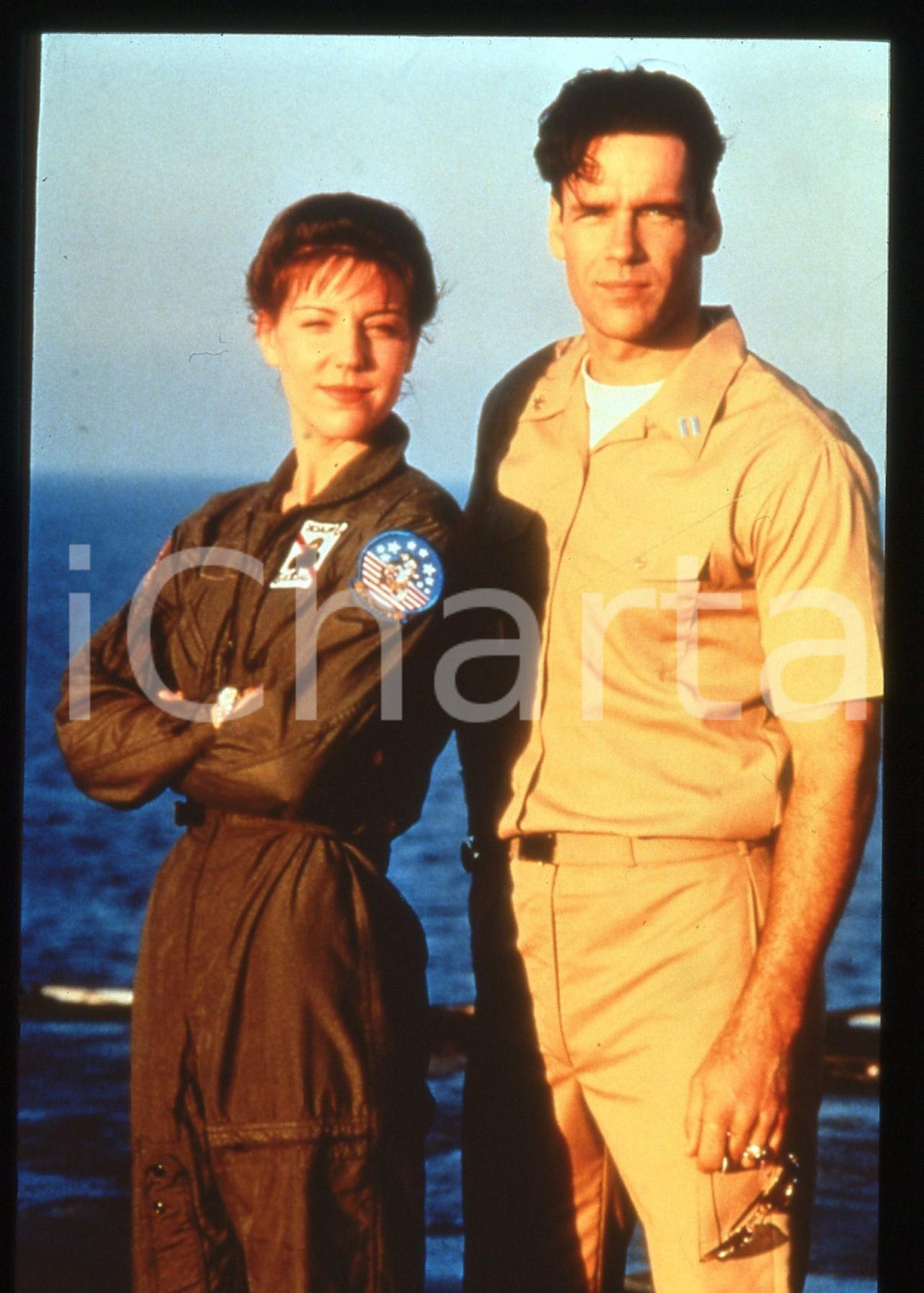 35mm vintage slide* 1995 Serie Tv JAG - David James ELLIOT e Andrea PARKER