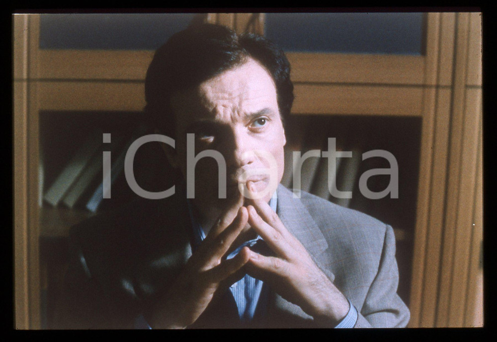 35mm vintage slide* 1998 Film Tv ANGELO NERO - Massimo RANIERI in una scena